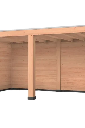 Seizoensaanbieding Douglas overkapping, 500 x 300, met achterwand en twee zijwanden, Westwood Robuust